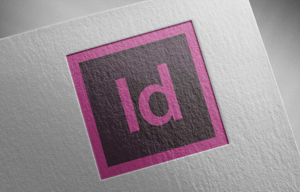 Logo InDesign sur du papier